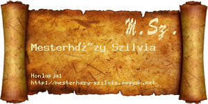 Mesterházy Szilvia névjegykártya