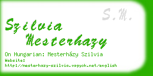 szilvia mesterhazy business card
